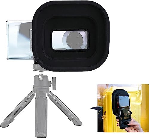 JJC Silicone Mobile Phone Camera Lens Hood Anti Reflection for Huawei, Iphone Mainstream Smart Phones, Tripod Stand Mountable Glass Window Photography Accessory - Mode B