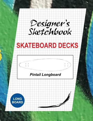 Skateboard Decks Designer's Sketchbook: Pintail Longboard