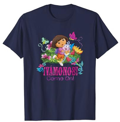 Dora the Explorer Vamanos! Dora And Boots Floral T-Shirt