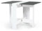 IDMarket EDI - Mesa plegable para 2-4 personas, de madera, color blanco y gris, 103 x 76 cm