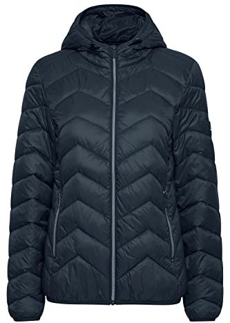 fransa FRBAPADDING Damen Steppjacke Übergangsjacke Jacke Kapuze mit Gummizug leicht gefüttert, Größe:S, Farbe:Dark Peacoat (194010)