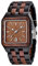 Tiong Quadratische Quarz-Holzuhr, quadratische Herrenuhr aus Holz, verstellbares Holzarmband, Herrenarmband braun…