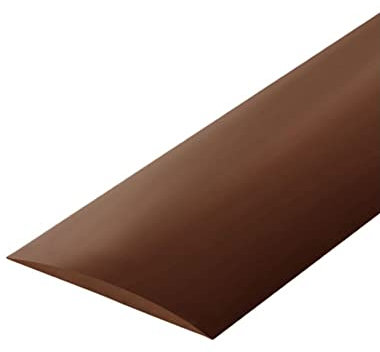2M Striscia di Transizione per Pavimenti in Laminato Striscia di Soglia Profilo di Transizione Autoadesivo PVC e Vinile, Striscia di Giunzione per Pavimenti, 4cm Marrone Scuro