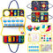 Busy Board für Kleinkinder Activity Board 3-Schichten Montessori Spielzeug ab Baby 1 2 3 4 Jahre Mädchen Junge Sensorik Motorikspielzeug Reisespiele Erlernen Sie Lebenskompetenzen und Feinmotorik