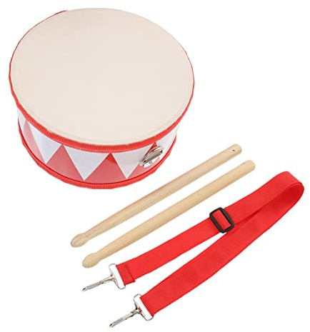 Beavorty Caisse claire de 20.3 cm pour les tout-petits, les étudiants et les débutants, baguettes en bois, instrument de percussion Orff Jouet éducatif