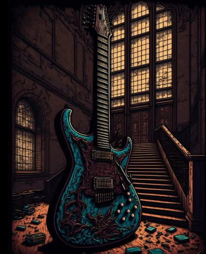 Grunge Notebook: Guitar Grit For Your Artistic Aesthetic, Blank College-Ruled Interior, Ideal Companion For Kids, Teens and Adults