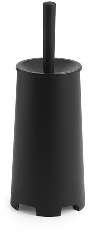 GEDY | Oscar Scopino WC colore Nero in Resina Termoplastica, Dimensioni 35 x 13 x 13 cm e Peso 0,396 kg