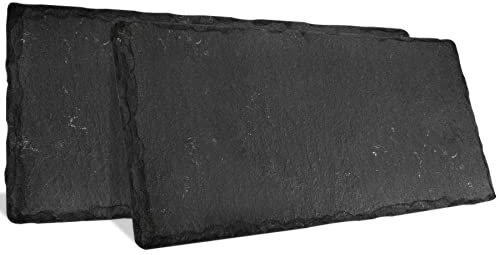 mtb more energy 2er Set Schiefertafel Schiefer Schild Platte - 30 x 15 cm - rechteckig - DIY - zum selbst Beschriften oder Gravieren für Geschenke, Basteln, Haushalt, Garten