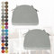PHUSTJKL 2er Set Stuhlkissen Halbrund Stuhlauflage mit Bändern für Esszimmer, Waschbare rutschfest Sitzkissen mit Reißverschluss für Indoor Zuhause Büro Küche (40x38x38x3cm Grau)