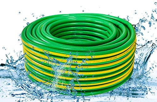 Manguera de riego multiusos | Manguera reforzada radial trenzada resistente a las torceduras para entrega de agua y jardinería (1/2 pulgada, 30 metros, verde)