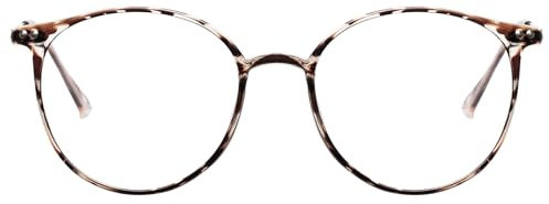 KAEOISFU Modische Ovale Superleicht Lesebrille für Damen und Herren, Runden Blaulichtfilter Computerbrille,Computer Lese brille mit Sehstärke