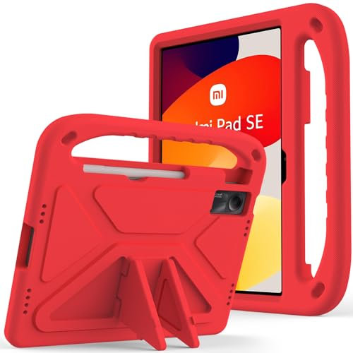 Funda de tableta para Xiaomi Redmi Pad SE de 11 pulgadas (2023) Material EVA Protección a prueba de golpes Funda para niños para Redmi Pad SE (rojo)