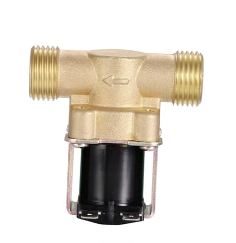 SOLUSTRE Magnetventil Elektromagnetisches Ventil Normalerweise Geschlossen Aus Messing Finish Für Warm Und Kaltwasser