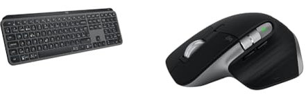 Logitech MX Keys S PLUS Wireless Keyboard, Low Profile, Fluid Quiet Typing, Programmable Keys, Back & MX Master 3S for Mac - Wireless Bluetooth Mouse with Ultra-fast Scrolling, Ergo, 8K DPI