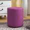SHIJHUI Pouf aus PU-Leder, Ottomane, Fußstütze, für Wohnzimmer, unter dem Schreibtisch, rundes Gästesitzkissen, kratzfeste Fußstütze, Hocker für Sitzsack, Lila, 35 cm hoch x 31 cm breit