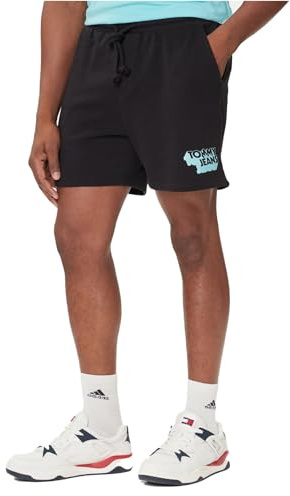 Tommy Jeans Herren Sweatshorts Stack Logo mit Tunnelzug