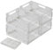 Rosenstein & Söhne Kühlschrankbox: 4er-Set faltbare Kühlschrank-Organizer, transparent, 31 x 20,5 x 13 cm (Kühlschrankbehälter klappbar, Faltbare Kühlschrank-Organizer-Box, Frischhaltedosen)