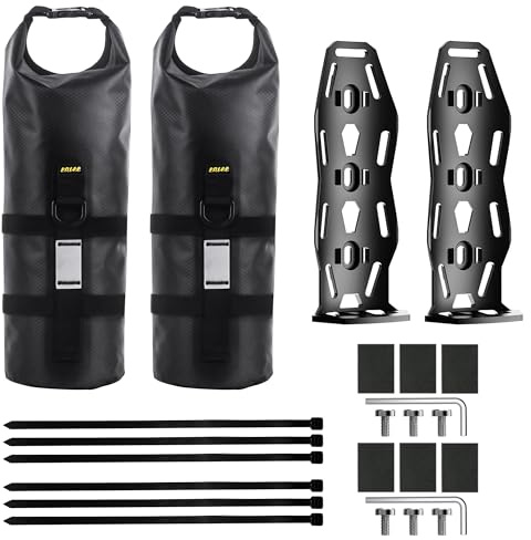 MAKELEN 2 Pack Front Fork Bag, for Mountain Bike/Road Bike Waterproof Bag Roll Top Design Lightweight Bicycle Bag for Tools Cycling Fork Pack
