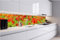 DIMEX Self-Adhesive Film for Kitchen Splashback, Red Poppy, 420 x 60 cm, Adhesive Film, Decorative Film, Splash Guard for Kitchen, Made in EU