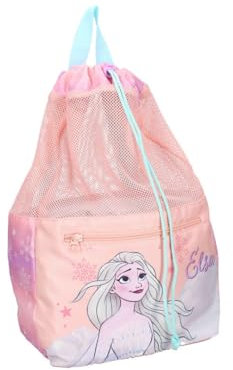 mybagstory - Bolsa de deporte para niña de la reina de las nieves para niños - Escuela - Guardería - Kindergarten - Bolsa para niña - Talla 40 cm - Tirantes ajustables - Cuerda - Idea de regalo, La