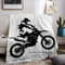 Motorrad Kuscheldecke,Weich Und Warme Motocross Flauschige Decke,Für Teenager Männer Frauen. (Motorrad-C, 150x200cm)