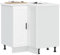 Myheimly Küchenschrank Holzwerkstoff,hoher Küchenschrank, Schrank,Küchenzeile,Schrank Küche,Einbauküche Küchen-Eckunterschrank Porto Weiß Holzwerkstoff