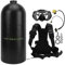 XUXHOU Kit de Bouteille de plongée, 3 L, 30 à 50 Minutes de Respiration, Bouteille d'oxygène de plongée, kit de Respiration sous-Marine pour l'exploration sous-Marine (Black
