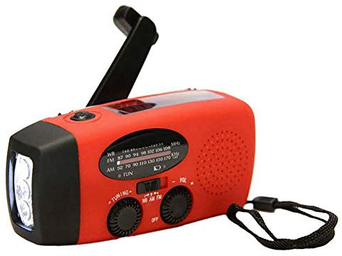 Notfallradio mit 2000mAh Powerbank, Kurbel, Solar, AM/FM & LED Taschenlampe – Tragbares NOAA Wetterradio für Zuhause & Outdoor