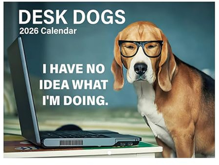 Hunde Kalender 2026, Lustiger Hundekalender Mit Welpen Foto Wandkalender Familienplaner Monatskalender Für Zuhause Schule Freunde Büro