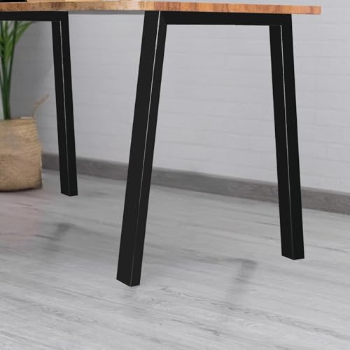 Cavabien Couchtischbeine, Schreibtischbeine mit rutschfesten Fußpolstern, Moderne Bankbeine, Metallbeine für Möbel zum Selberbauen von Bänken, Schreibtischen, Stühlen, Esstischen (71cmH*76cmW U-Form)