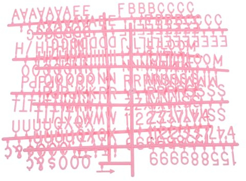 OSALADI 2 Stück Letterboard mit Austauschbaren Kunststoffbuchstaben Filztafel für Haushalt und Büro Individuell Gestaltbare Nachrichtentafel in Rosa