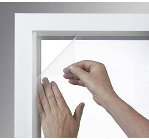 Xclou Fliegengitter in Weiß, Fliegennetz ca. 1 x 1,3 m, Insektenschutz inklusive Klettband, Insektenschutzgewebe aus Polyester, Mückenschutz-Netz Schwarz-Grau, Moskitonetz, Insektenschutz-Zubehör