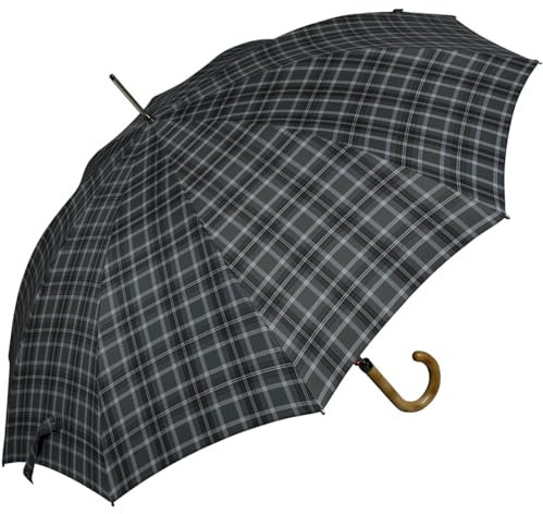Knirps Herren Stockschirm Regenschirm Long AC Check Grey 558