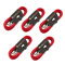 5 x 6m Male to Female XLR Mic Leads/Balanced Microphone Cables / 8 Colours/Multi-Packs Red