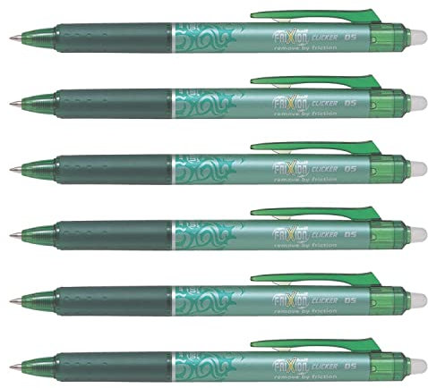 Pilot 6 einziehbar Tintenroller Frixion Ball Clicker 0,5 grün