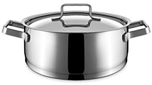 Pujadas Cacerola Baja con Tapa, 28 cm, Acero Inoxidable, Centimeters