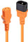 LINDY Spannungsversorgungs-Verlängerungskabel - IEC 320 EN 60320 C13 bis IEC 320 EN 60320 C14-1 m, 30474, orange, 1m