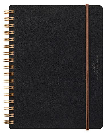 Midori 15222006 Ringnotizbuch, Korn, B6 Transformation, schwarz