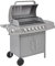 vidaXL Griglia Barbecue Gas 6+1 Fornelli Argento SPCC Acciaio Inox BBQ Piastra