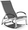 blumfeldt Beverlywood Sonnenliege Schaukelstuhl (Gestell aus Aluminium, 4-Fach verstellbare Rückenlehne, DualComfort, Material: 70% PVC und 30% Polyester Comfort Mesh, Edelstahlschrauben) grau
