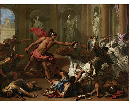 Fine Art Prints Ricci Perseus Phineus Head Medusa griechischer Mythos Gemälde Kunstdruck Leinwand Premium Wanddekoration Poster Wandbild