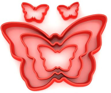 Set of 5 Butterfly Cutters Fondant Polymer Cookie Icing Crafts Clay