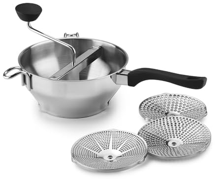 Cuisinart Food Mill, Stainless Steel Food Mill, 2.3 Qt capacity, Black & Silver