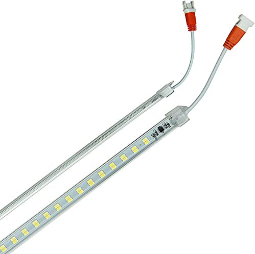 LineteckLED -5730-144D-220V- Plafoniera Led Slim Sottopensile Smd 5730 1MT AC220-240V 12W IP44 Trasformatore Incluso Luce Calda