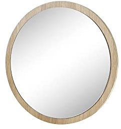 Robas Lund Garderobenspiegel rund 40 cm, Rahmen in Eiche BxT 40x40 cm