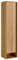 FACKELMANN Hochschrank Natura/Badschrank mit Soft-Close-System/Maße (B x H x T): ca. 38 x 166,5 x 32 cm/Schrank mit 1 Tür/Türanschlag Links/Offene Ablagefläche/Korpus & Front: Braun