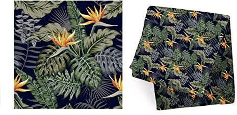 Cordura Stoff 100% Polyester Meterware Polyesterstoff Mehrfarbiger Material Wasserabweisend für Zubehör Abdeckplanen Kissenbezüge Outdoor Bekleidung Orange Blumen [147]