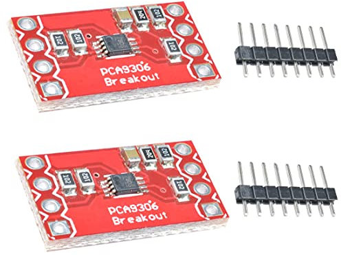 Hailege 2pcs PCA9306 Level Translator Breakout-Modul IIC I2C Dual Voltage 2-Bit Bidirektionaler Übersetzer 5V 3,3V