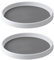 LOLYSIC 2 Pcs Lazy Susan Cupboard Organiser, 25cm 9.8 Lazy Susan Turntable Rotating Spice Rack Condiment Holders for Kitchen Cupboard Cabinet Fridge