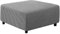 qiden Quadratischer Hockerbezug Stretch-Ottomanenbezug Plüsch, 10% Dicker großer Stretch-Hockerbezug Anti-Rutsch-Fußhocker Schonbezüge mit elastischer Unterseite-hellgrau-XL